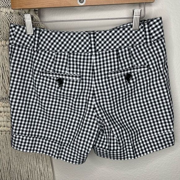 White House Black market black & white gingham print shorts - Picture 2 of 5